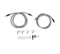 Kuuleyn Transmission Cooler Lines Kit, 6AN 70 Inch Transmission Fluid Oil Cooler Hose Line Kit Stainless Steel PTFE Woven Replacement for 4L80E TH350 TH400 4L60E 700R4(TF1060AN612）