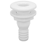 Kuuleyn Traversant la Coque, Passe-Coque Droite, Raccord Traversant De Coque 1 Po ABS Accessoire De Connexion De Tuyau Droit Résistant Aux Chocs pour Bateaux Marines(Blanc)