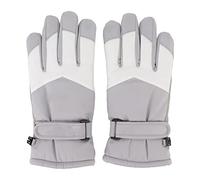 Kuuleyn Un par de guantes de montar Con pantalla táctil Impermeables antideslizantes de Lana engrosados guantes de dedo Completo Para Invierno al Aire (Gris Claro)