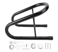Kuuleyn Universal Detachable Wheel Chock for Motorcycle, 5.5 Inch Motorcycle Wheel Chock Kit with Installation Hardware Easy to Remove for Trailer Truck Bed Black