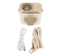 Kuuleyn Waist Fan,Body Cooling, Heatstroke Prevention,360° Adjustable Rechargeable 3 Speeds Portable Clip On Fan for Outdoor Events Travel (Beige)