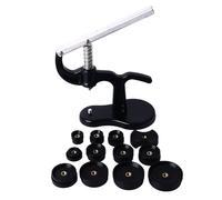 Kuuleyn Watch Press Tool Professionnel Professionnel du boîtier de Dos en Vigueur Kit d'outil de Remplacement de Batterie Plus Proche avec 12 Matrices de raccord Bleu et Blanc (Noir)