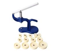 Kuuleyn Watch Press Tool Professionnel Professionnel du boîtier de Dos en Vigueur Kit d'outil de Remplacement de Batterie Plus Proche avec 12 Matrices de raccord Bleu et Blanc (Bleu et Blanc)