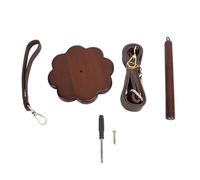 Kuuleyn Wrist Yarn Holder Walnut, Wood Portable Spinner,Lightweight Compact Minder Crocheting Knitting Tool Crossbody Strap Adjustable Buckle Smooth Finish Ergonomic Design