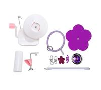 Kuuleyn Yarn Ball Winder Hand, opération rotative, porte-bague en plastique Paste de poignet Tricot de bureau Brage de bureau Portable Ergonomic Tool Tool Management Fiber Spinner (Violet)