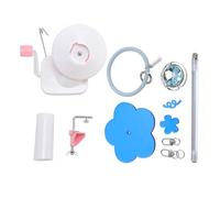 Kuuleyn Yarn Ball Winder Hand, opération rotative, porte-bague en plastique Paste de poignet Tricot de bureau Brage de bureau Portable Ergonomic Tool Tool Management Fiber Spinner (Bleu)