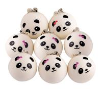 Kuuqa 8 pi ces 1.57 """" Slow Rising Mini Panda Scenting Toys Charms Migne Phone Stracts de cha ne de cl s Kid