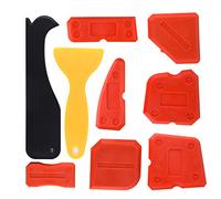 Kuuqa 9 Pièces Lisseur Joint Silicone de Finition Lissage Kit de Calfeutrage Kit pour la Cuisine Salle de Bain Étanche, Rouge