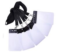 Kuuqa à Toute épreuve Porte-Badge avec Lanière Noire pour Bureau et exposition 5 Pack