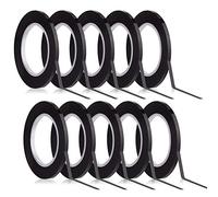 Kuuqa Ruban de tableau blanc noir Bandeaux de bande de 3 mm de largeur Bandeaux Ruban adhésif Ruban adhésif autocollant autocollant 10 rouleaux