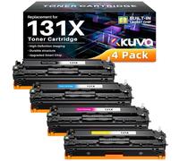 Kuva 131X Toner Compatible pour HP 131X 131A CF210X CF211A CF212A CF213A pour HP Laserjet Pro 200 Color MFP M276n M276nw M251n M251nw (Noir Cyan Magenta Jaune, 4-Pack)