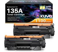 Kuva 135A W1350A Toner (avec Puce) Compatible avec HP 135A 135X W135X Compatible avec LaserJet MFP M234dw M234sdw M234sdn M234dwn M209dw M209dwn M234 M209 (2 Noir)