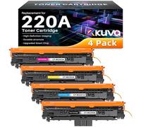 Kuva 220A 220X Toner Compatible pour HP 220A Compatible avec Les imprimantes HP Color LaserJet Pro MFP 4302fdw, 4202dw, 4302dw, 4202dn, 4302fdn, W2200A W2201A W2202A W2203A (avec Puce, Pack de 4)