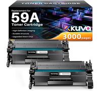 Kuva 59A Toner Compatible pour HP CF259A 59X CF259X (avec Puce, 2 Noirs) | Compatible pour HP LaserJet Pro M404dn M404dw M428dw M428fdn M404n M304a MFP M428fdw M406dn M430f
