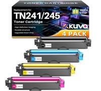 Kuva TN241 TN245 Toner Compatible pour Brother TN-241 TN-245 (4 Pack) | Compatible pour MFC-9330CDW DCP-9020CDW MFC-9340CDW HL-3140CW HL-3150CDW MFC-9140CDN HL-3170CDW