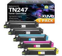 Kuva TN247 Cartouche de Toner Compatible pour Brother TN-243CMYK TN243 Toner pour Brother DCP-L3550CDW MFC-L3710CW MFC-L3750CDW MFC-L3770CDW HL-L3270CDW HL-L3230CDW HL-L3210CW ( 5 Pack)