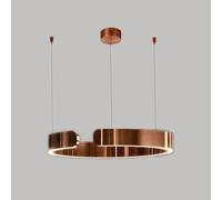 KUVAHECDH Décoration de La Maison Lampe À Suspension Led Avec Lustres À Anneaux Irréguliers Luminaire D'Îlot de Cuisine En Or Rose Lampe À Suspension de Plafond Ronde Halo Contemporaine Pour Couloir S