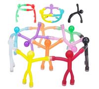 Kuvarix 10 Pièces Mini Homme Aimants, Colorées Rubber Aimant Figurines, Petit Personnage Aimanté Aimants Frigo, Compatibles avec Le Divertissement la Décoration des Enfants