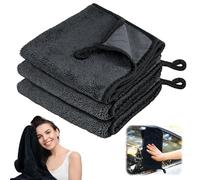 Kuvarix 3 Pcs Total Clean Chiffon Microfibre XXL, Chiffon Miro France 40 * 60cm, Shiny Bath Serviette Torchons Lavette Microfibre Ménage pour Cabine De Douche, Voiture, Maison