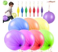 Kuvarix 50 Pièces Ballons Perforés Multicolore, Ballons de Baudruche de Frappe avec Elastiques Colorés, Ballon Anniversaire pour Decoration Anniversaire, Deco Mariage, Fete