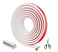 Kuvarix Canalisation de Câbles Blanche Auto-Adhésive 4 Mètres, Canal Flexible avec 1 Ciseaux, Goulotte Demi-Ronde, Canal Blanc pour Sol, Plafond, Mur TV, Lampe Suspendue