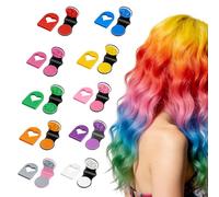 Kuvarix Craie Cheveux Colorées, Lot de 10 Lavables Craie pour Cheveux, Teinture Temporaire pour Cheveux Idéal pour Anniversaire Halloween Noël Fête Cosplay