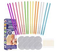 Kuvarix Lot de 16 bougies d'oreilles pour le nettoyage, le cérumen à base de cires naturelles et d'huiles essentielles, pour nettoyer, détendre l'esprit et le corps et soulager le stress (8 couleurs)