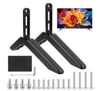 Kuvarix Pied TV Universel, Pied de Tele pour Téléviseurs de 32 à 65 Pouces, Support TV sur Pied Compatible avec Samsung, LG, TCL, etc. Écrans Plats, Incurvés