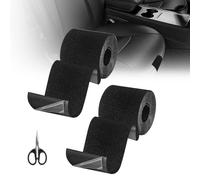 Kuvarix Tissu Autocollant Reparation Noir 5x160cm avec Ciseaux, 2 Pièce Lavable Patch de Réparation pour Tissu, pour Tissus, Meubles, Sièges Auto, Vêtements, Chaises, Canapés et Coussins