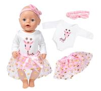 Kuvarix Vêtement pour Poupées 35-43 cm, Poupée Accessoires pour Poupées Vêtements De Poupée 14-18" Comprend Chapeaux, Chaussettes, Pantalons, Chemises et Bavoirs, Cadeaux pour Filles Garçons(B)