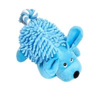 KuW437 Jouet en peluche pour animaux de compagnie, avec son et puzzle, grincement des dents et nettoyage - Mignon jouet en peluche de dessin animé KuW437 (bleu, 30 x 15 cm)