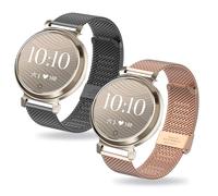 KUWAI Lot de 2 bracelets pour Garmin Lily 2 - En acier inoxydable de 14 mm - Pour Garmin Lily 2 - Hommes et femmes - Pour Garmin Lily 2 (C)