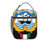 Kuwait Emblème National Sac À Repas Pour Femmes Large Ouverture Organisateur Repas Portable Poche Boîte À Repa Adultes Pique-Nique Plage Travail