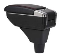 KUWAYO Convient for Citroën Grand C4 Picasso Boîte d'accoudoir Chargement USB Augmenter Double Couche Contenu du Magasin Central Porte-gobelet Cendrier Accessoires(B2 style red line)