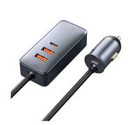 KUWAYO Convient for IPh0 12 Pro for Xiaomi for téléphone Portable Samsung PD QC 3.0 USBC Chargeur de téléphone de Voiture 120W USB Type C Chargeur de Voiture Charge Rapide(2 USB 2 Type-C)