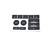 KUWAYO Convient For Volkswagen Touareg 2004-2009 Autocollants De Réparation De Voiture Panneau De Commande Central Climatisation Contrôle Du Climat Bouton De Commutation Décalcomanies(White)