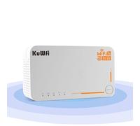 KuWFi 5G WiFi Router with SIM, 4G/5G SA/NSA WiFi Router6, AX3600 5G SIM Modem Supports up to 4.6 Gbps, 4000Mah Battery, 6 Internal Antennas, Wireless Cellular Support up to 32 Devices