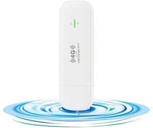 KuWFi Clé Internet 4G 150 Mbps, 4G LTE USB Dongle WiFi, Wireless Cle Modem 4G avec Emplacement, Adaptateur réseau 4G LTE, Clé USB Appliquer à la Boutique/à la Maison, Connecter 10 Utilisateurs