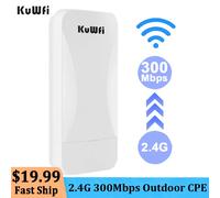 KuWfi pont Wifi extérieur 1KM 2.4G 300Mbps routeur sans fil longue portée Extender AP CPE routeur Kit pont sans fil répéteur Wifi 2pcs