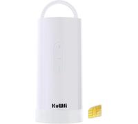 KuWFi Routeur 4G+ CAT6 WiFi AC1200 Mbps, Double Bande 4G LTE Routeur avec Carte SIM, 4G Modem, LAN/WAN Ports, Brancher et Utiliser, 10000mAh, Built-in Lighting Function, Suitable for Wild Camping, etc