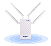 KuWFi Routeur 4G LTE, 300Mbps Routeur WiFi avec Carte Sim, Routeur 4G Sim Prend en Charge Le réglage DMZ Transfert de Port Verrouillage de Bande VPN DDNS, Modem Box 4G Fonctionne avec la caméra