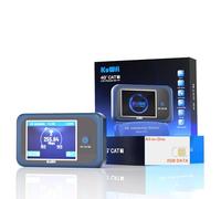 KuWFi Routeur 4G+ SIM, Routeur Double fréquence Mobile sans Fil avec Support de Carte SIM, 4G+ CAT7 Vitesse Jusqu'à 300Mbps, Connexion à 10 appareils, Facile à Connecter et à Transporter, 3000mAh