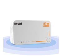 KuWFi Routeur WiFi 6 AX3600Mbps, 5G eSIM Box Portable, Port Ethernet, Bi-Bande, Sim WiFi Mesh Box 5G, Configuration Facile, Modem, Port Ethernet RJ45, Pocket WiFi Portable, 32 Appareils, 4000mAh
