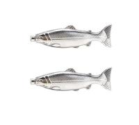KUWHSIOP 2 pièces de flasques à Hanches pour Poissons en Acier Inoxydable, Bouteille de vin Mini Portable pour Femmes et Hommes,Argent