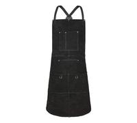 KUWHSIOP Tablier De Menuisier en Toile Robuste - Tablier de Travail Long et RéGlable avec Poches - IdéAl Pour Le Jardinage, L'Atelier Et Le Garage,Noir,One Size