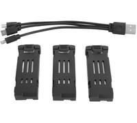 Kuwj-Batterie De Drone Rc, 3 Pièces 3.7v 1800mah Batterie De Drone De Télécommande Pour E58 E68 Jy109 998pro Pièces De Rechange De Quadrirotor, Batterie De Quadrirotor Rc