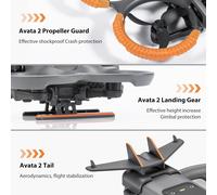 Kuwj-Ensemble D'accessoires 3-En-1 Avata 2, Incluant Protections D'hélices, Queue Et Train D'atterrissage Pour Dji Avata 2 Fly More Combo - Protégez Votre Drone (Drone Non Inclus)