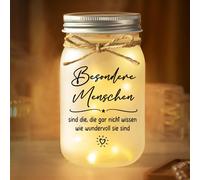 Kuwl-Cadeau D'anniversaire Pour Lui Et Elle, « Ich Liebe Dich Geschenke, Mason Jar » Veilleuse Décoration De La Maison Cadeau D'anniversaire De Mariage Cadeau Cher Partenaire Homme Femme