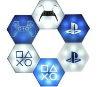 KUWL-Playstation Lumières Led Hexagonales Officiellement Licencié, Éclairage Décoratif Personnalisable Pour Salle De Jeux, Réactif Au Son, Télécommande Incluse