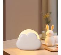 Kuwl-Veilleuse Nomade Portable, Veilleuse Nuage Rechargeable Pour Allaitement, Veilleuse Bébé Lampe Chevet Enfant, Lumière Décor Chambre Bébé, 4 Intensités Réglables (Blanc)